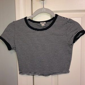 Black and white stripped crop top.